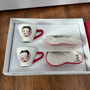 Rare 2007 Betty Boop Classic Teacup set manufactured by Pacific Enterprise